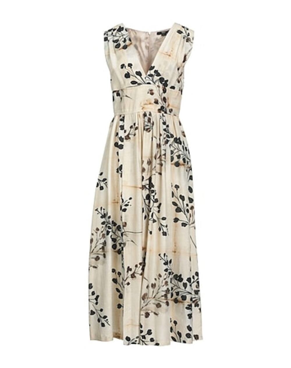 NEW Seventy Cream Silk Floral Midi Dress